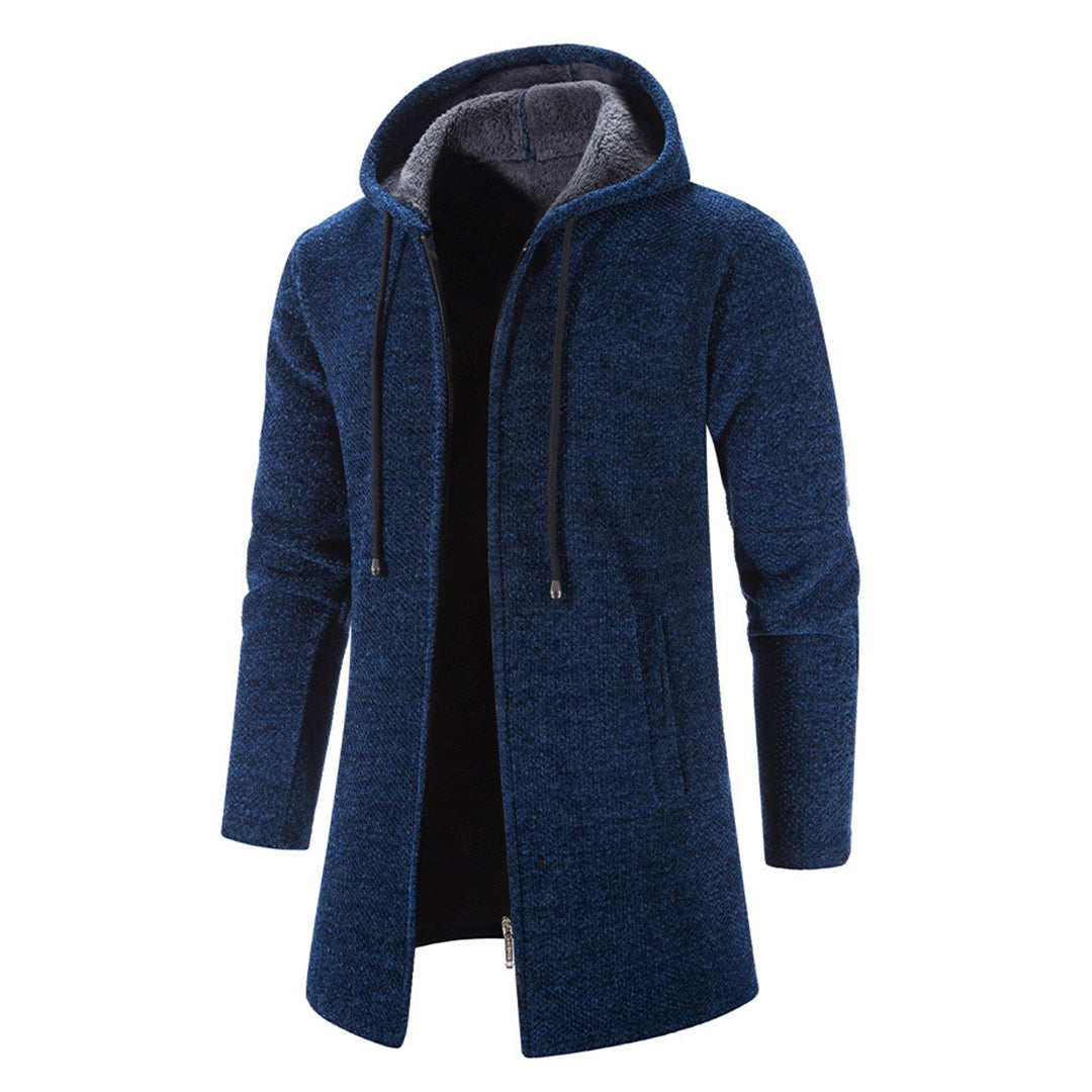 Image of Heren Longline Hooded Zip-Up Jas