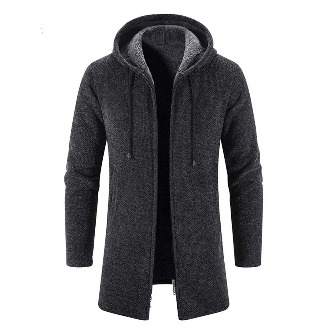 Image of Heren Longline Hooded Zip-Up Jas