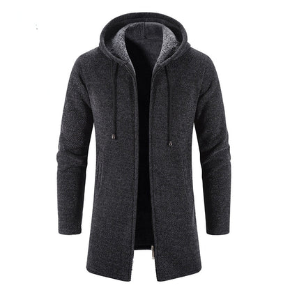 Image of Heren Longline Hooded Zip-Up Jas