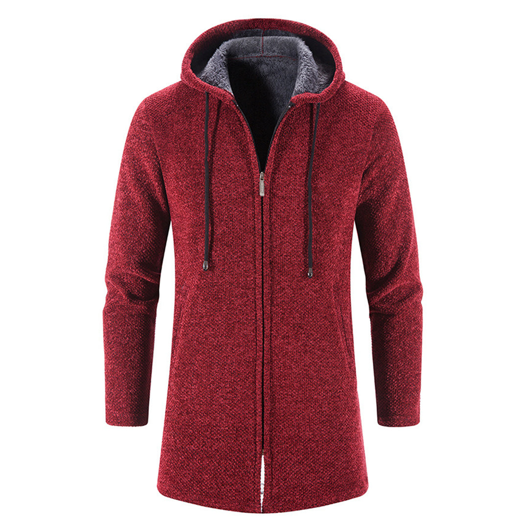 Image of Heren Longline Hooded Zip-Up Jas