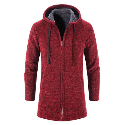 Image of Heren Longline Hooded Zip-Up Jas