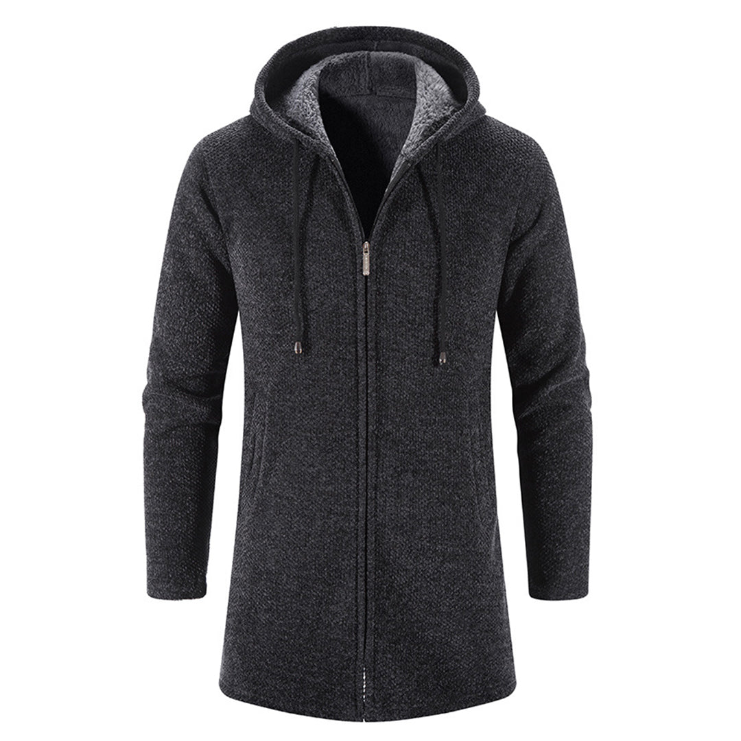 Image of Heren Longline Hooded Zip-Up Jas