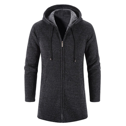 Image of Heren Longline Hooded Zip-Up Jas