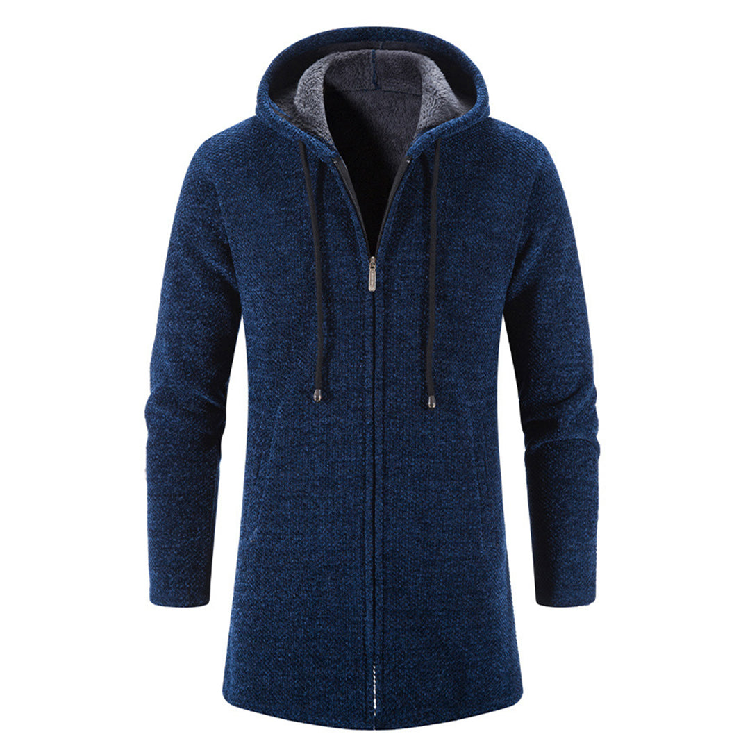 Image of Heren Longline Hooded Zip-Up Jas