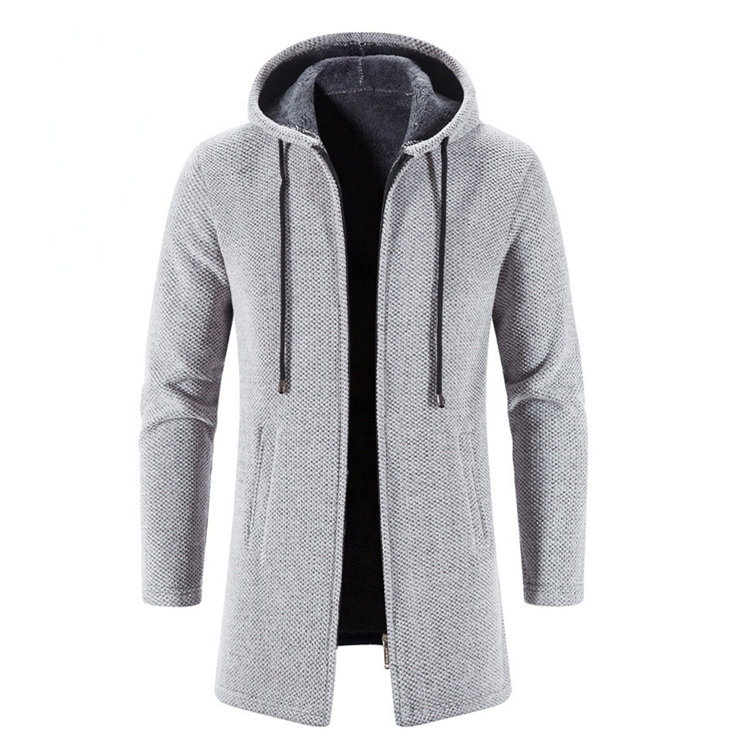 Image of Heren Longline Hooded Zip-Up Jas