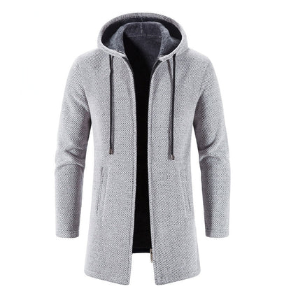 Image of Heren Longline Hooded Zip-Up Jas