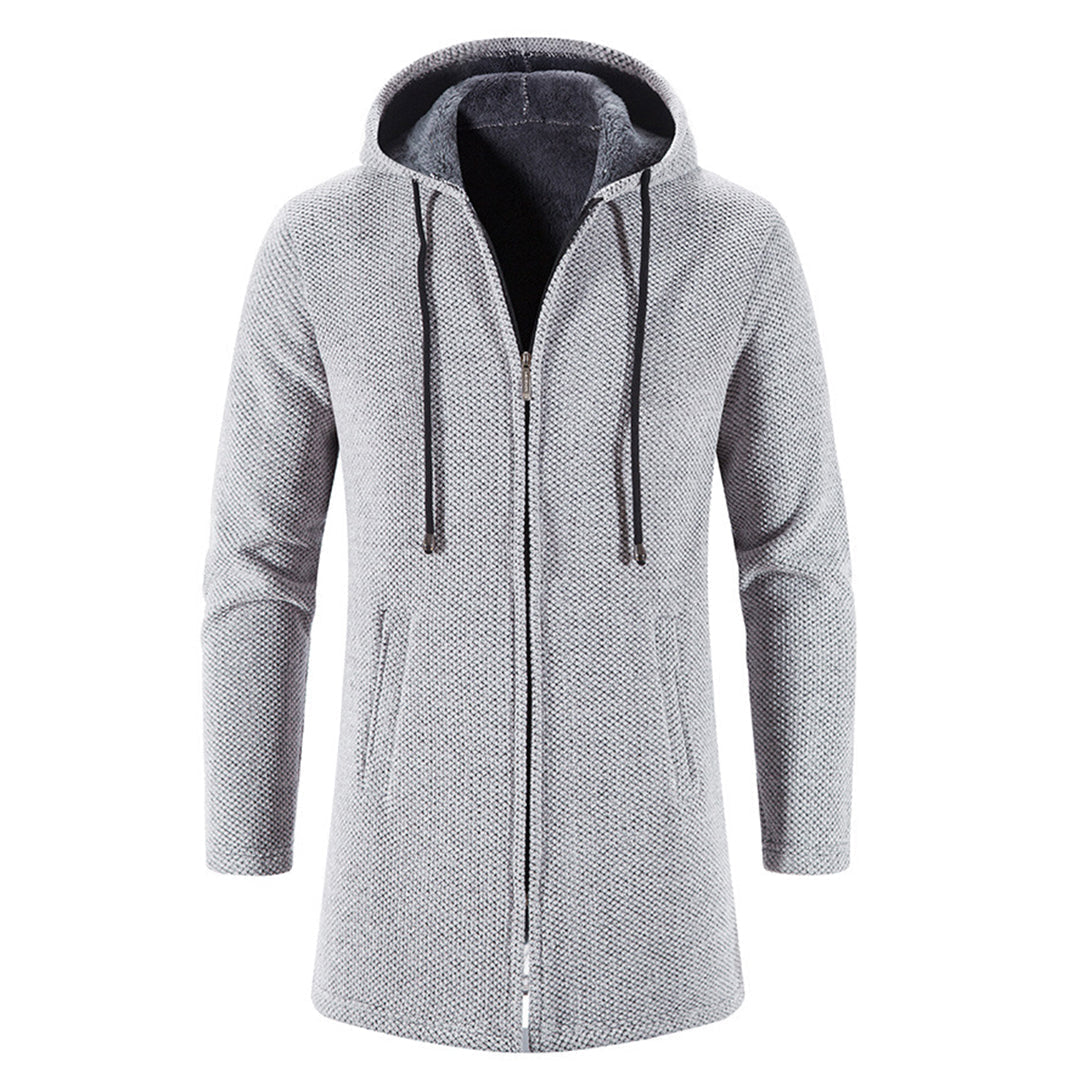 Image of Heren Longline Hooded Zip-Up Jas