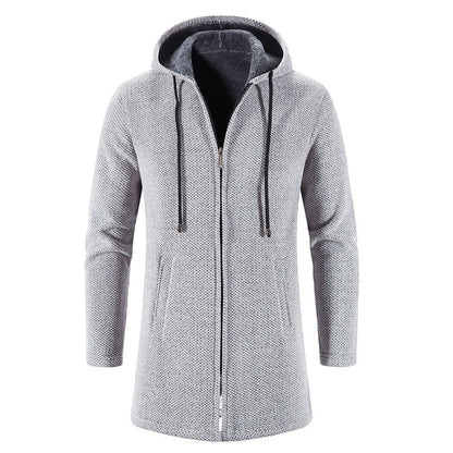 Image of Heren Longline Hooded Zip-Up Jas
