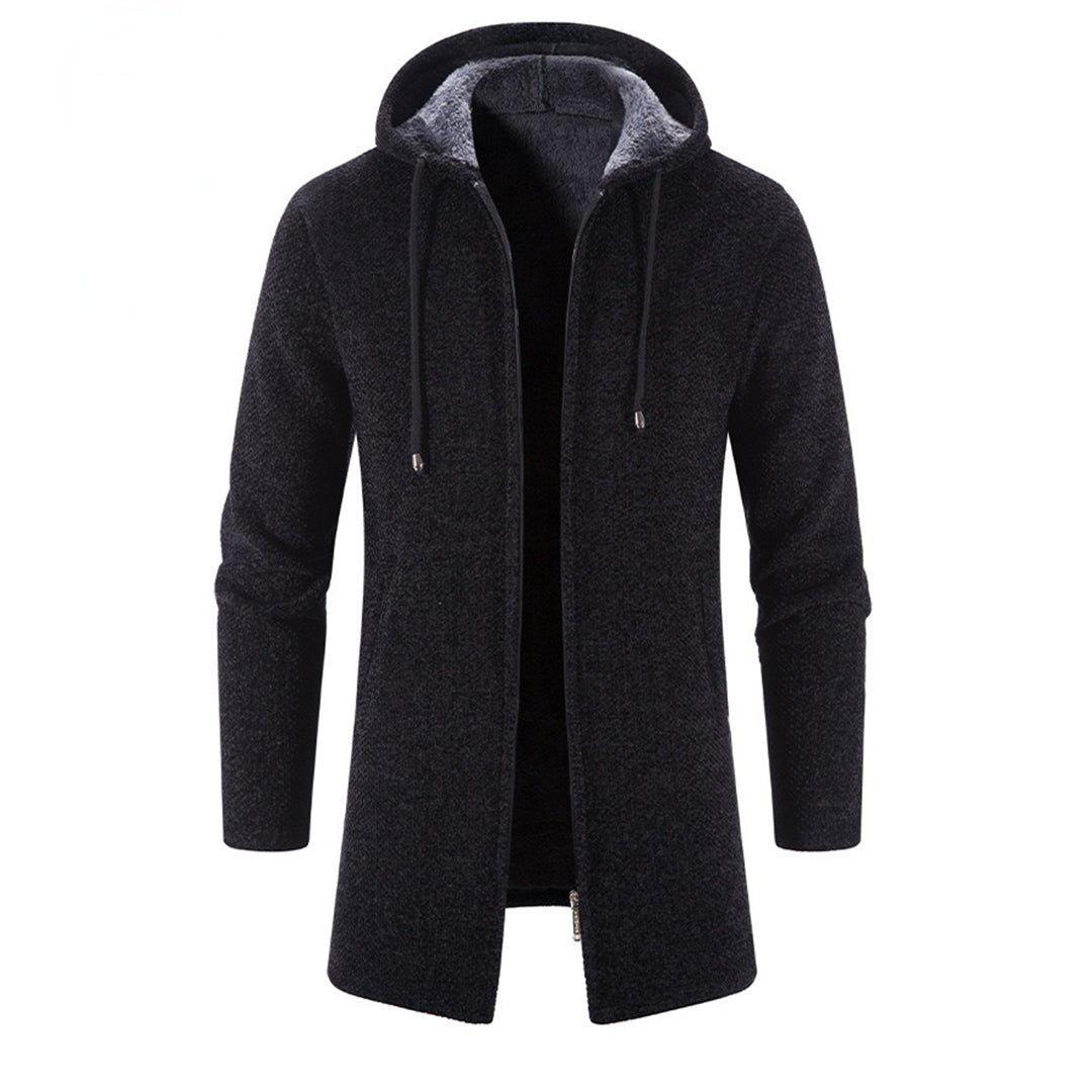 Image of Heren Longline Hooded Zip-Up Jas