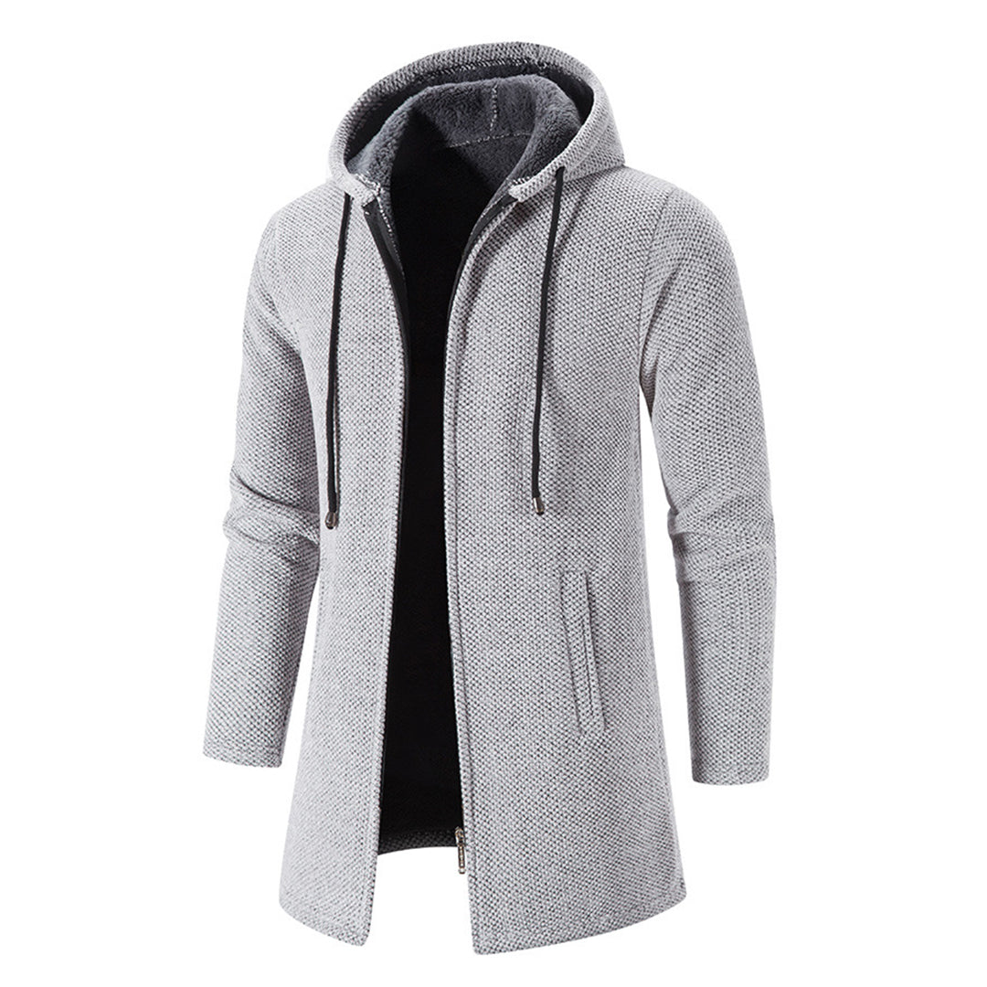 Image of Heren Longline Hooded Zip-Up Jas