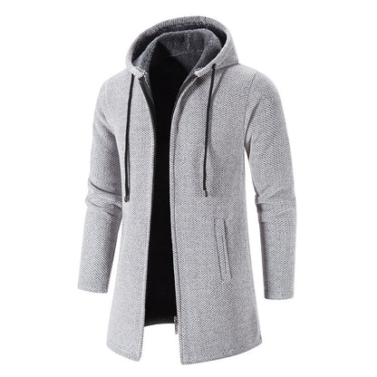 Image of Heren Longline Hooded Zip-Up Jas
