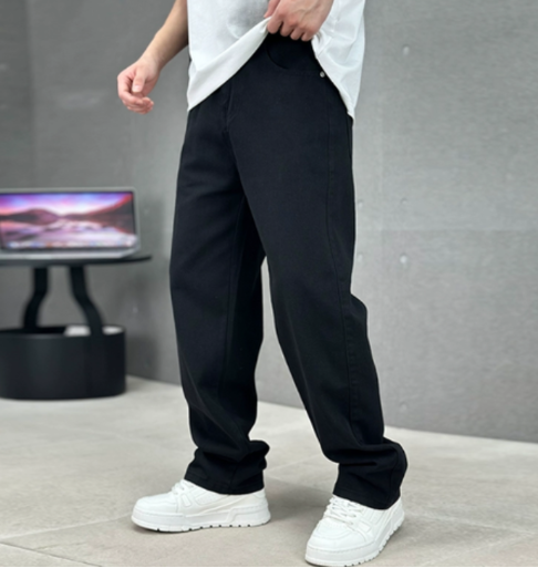 Image of Heren Loose Fit Straight Leg Jeans