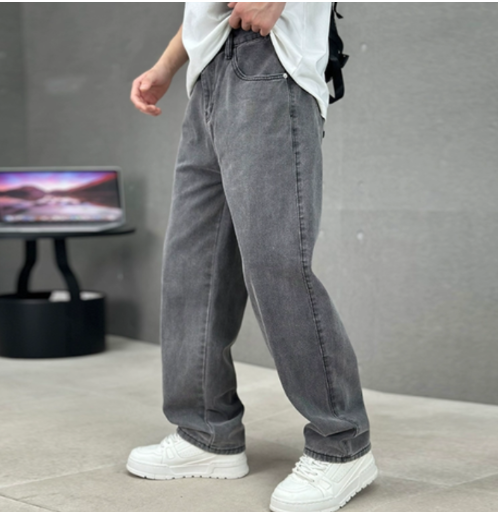 Image of Heren Loose Fit Straight Leg Jeans