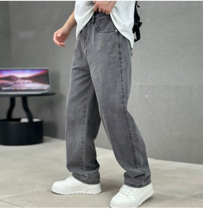 Image of Heren Loose Fit Straight Leg Jeans