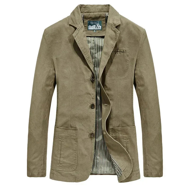 Heren najaarsjas in vintage en militaire stijl