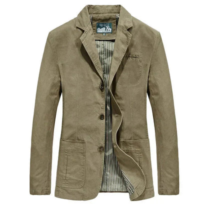 Heren najaarsjas in vintage en militaire stijl
