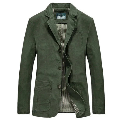 Heren najaarsjas in vintage en militaire stijl