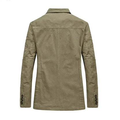 Heren najaarsjas in vintage en militaire stijl