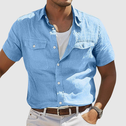 Image of Heren Overhemd met Korte Mouwen en Knoopsluiting