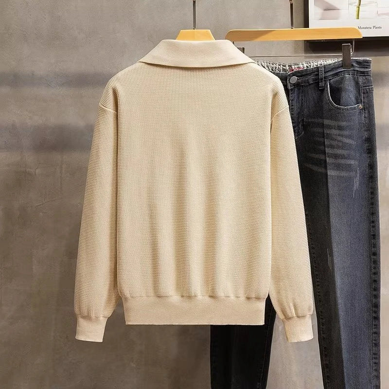 Image of Heren Polo Shirt Lange Mouw Relaxed Fit