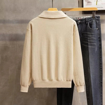 Image of Heren Polo Shirt Lange Mouw Relaxed Fit