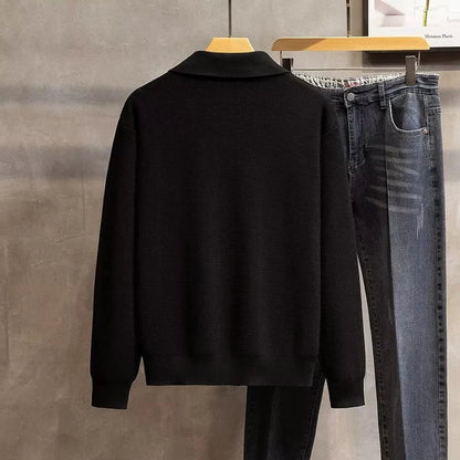 Image of Heren Polo Shirt Lange Mouw Relaxed Fit