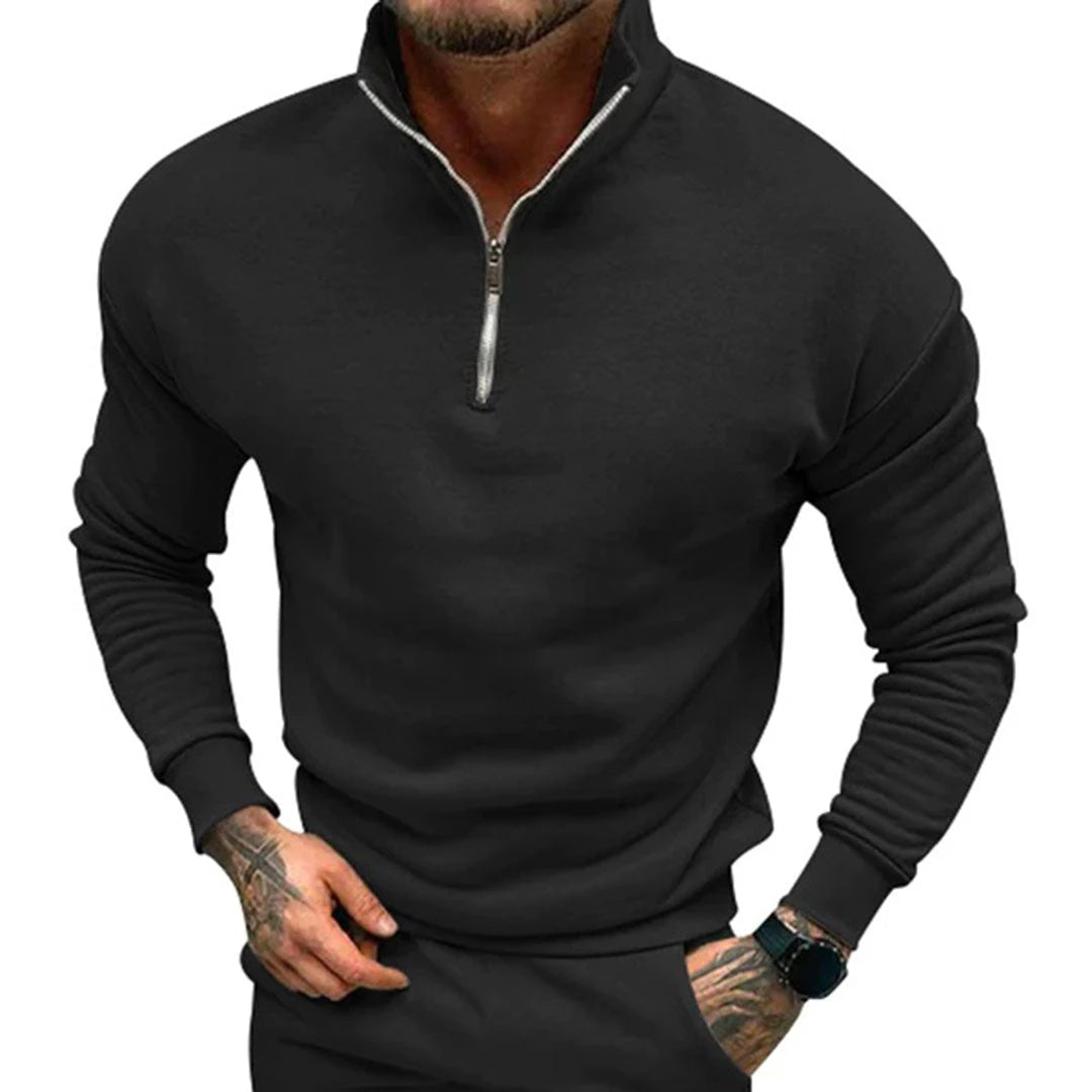 Image of Heren Quarter-Zip Pullover Trui