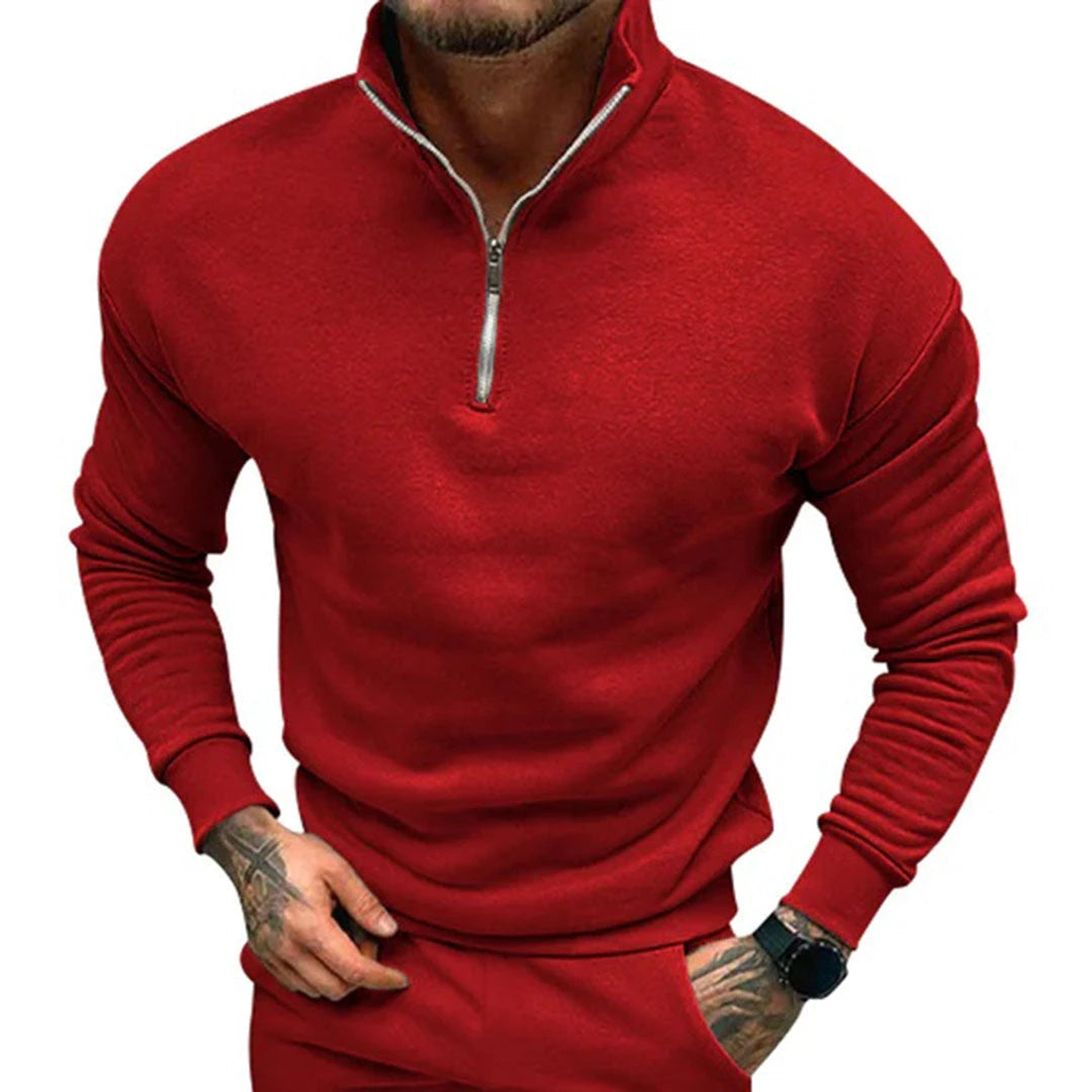 Image of Heren Quarter-Zip Pullover Trui