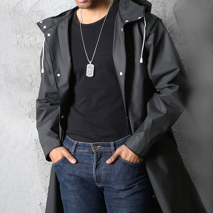 Image of Heren Regenjas met Capuchon - Lange Lengte