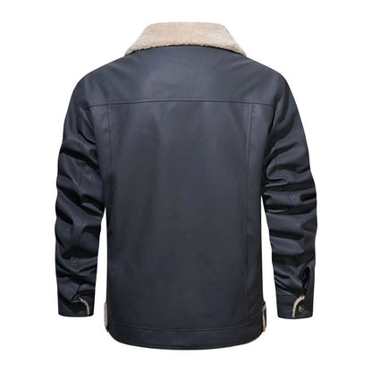 Image of Heren Sherpa Kraag Button-Down Jas