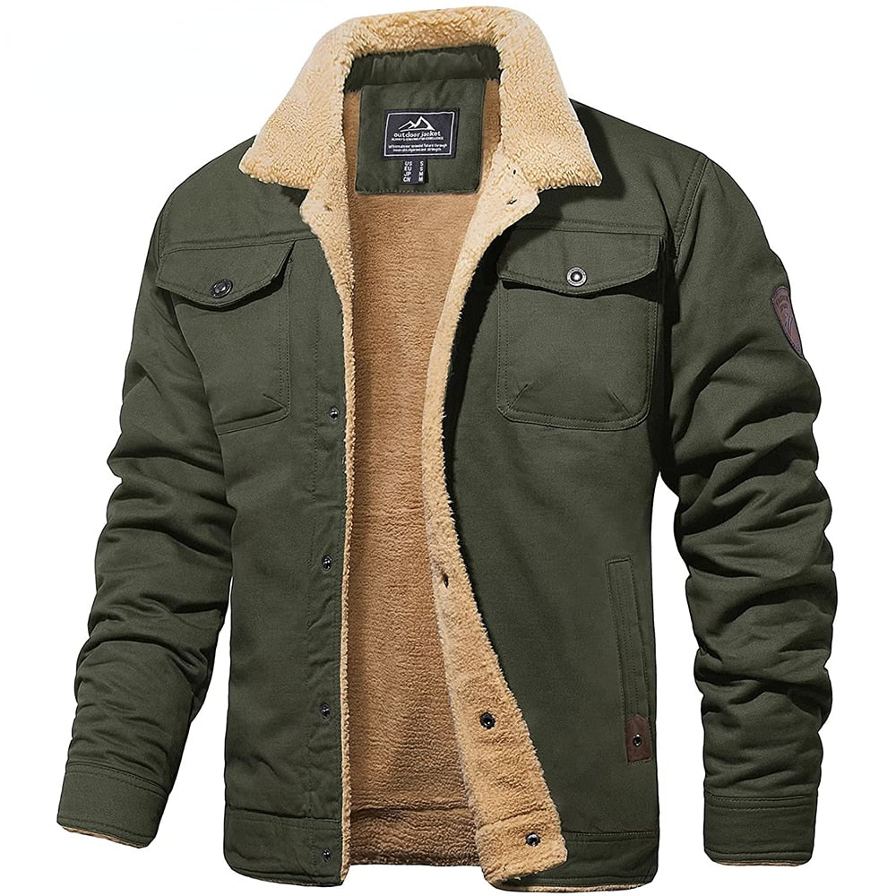 Image of Heren Sherpa Kraag Casual Jas
