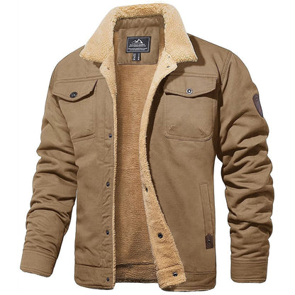 Image of Heren Sherpa Kraag Casual Jas