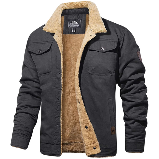 Image of Heren Sherpa Kraag Casual Jas