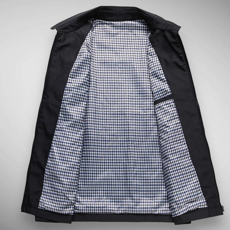 Image of Heren Shirtjas met Kraag en Volledige Rits