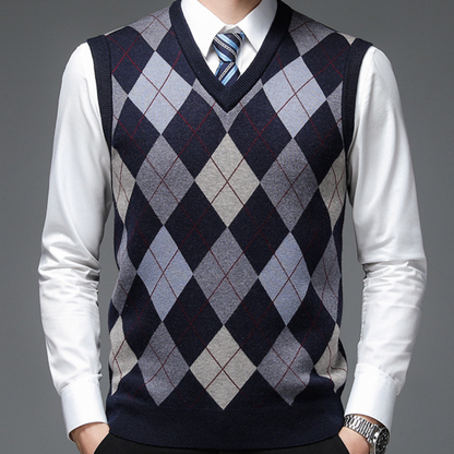 Heren spencer met argylepatroon