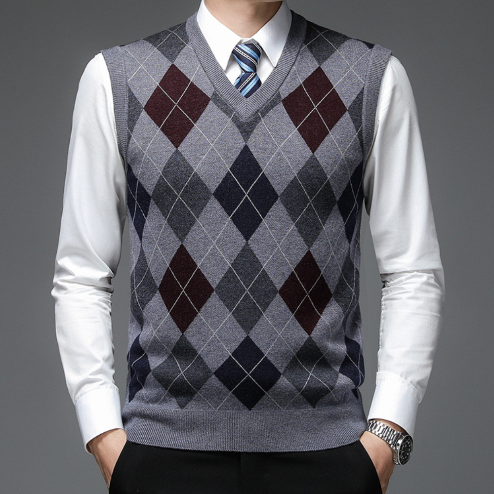 Heren spencer met argylepatroon