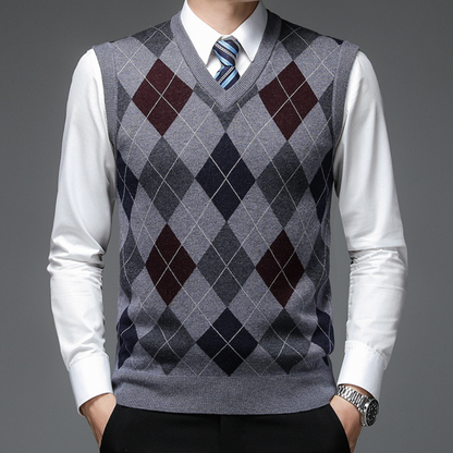Heren spencer met argylepatroon