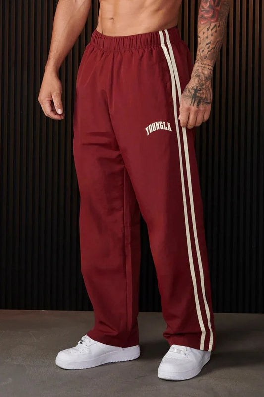 Heren Sportbroek met Dubbele Strepen | Ademend & Flexibel