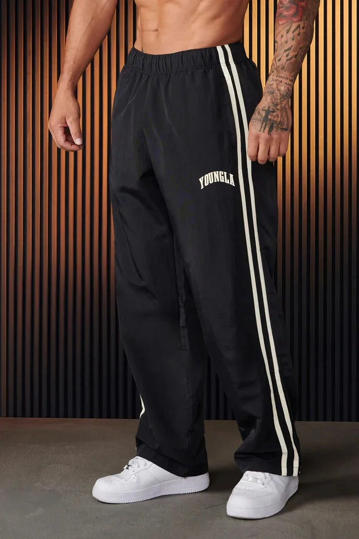 Heren Sportbroek met Dubbele Strepen | Ademend & Flexibel