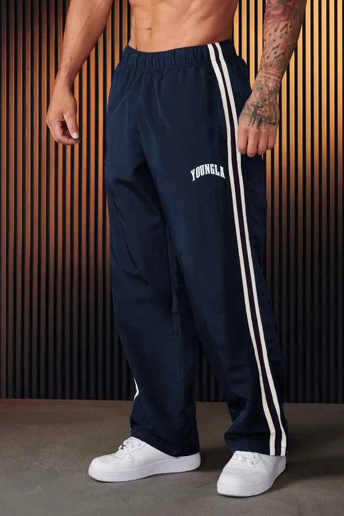 Heren Sportbroek met Dubbele Strepen | Ademend & Flexibel