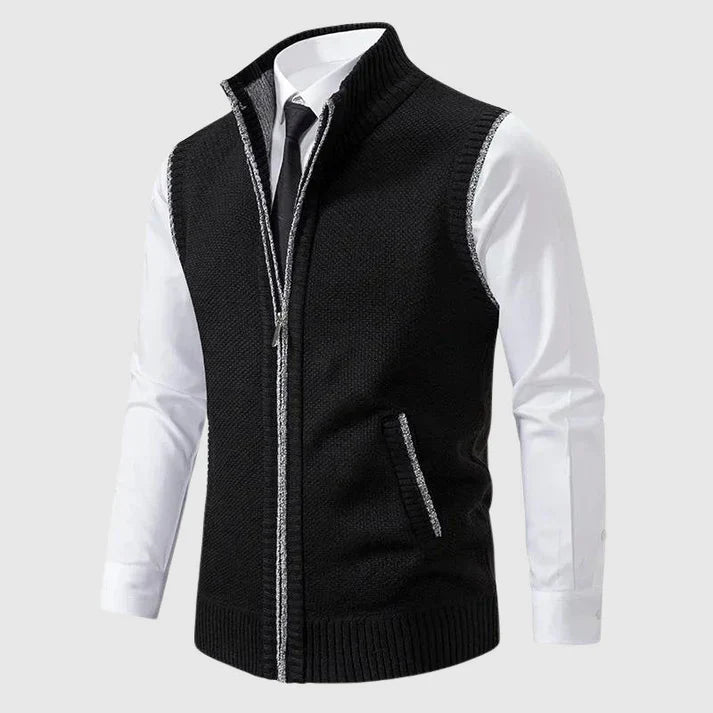 Image of Heren Sweater Vest met Volledige Rits