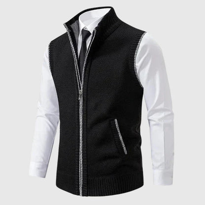 Image of Heren Sweater Vest met Volledige Rits