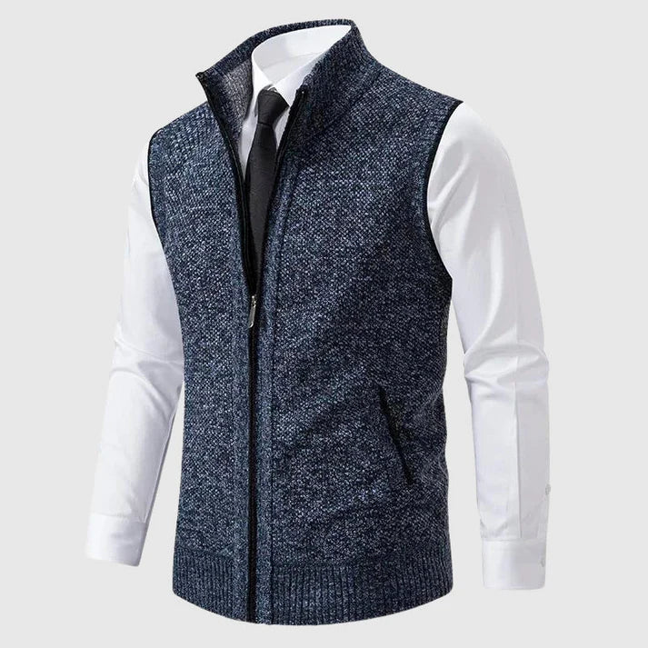 Image of Heren Sweater Vest met Volledige Rits