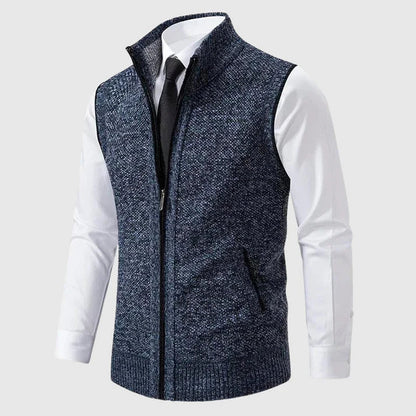 Image of Heren Sweater Vest met Volledige Rits