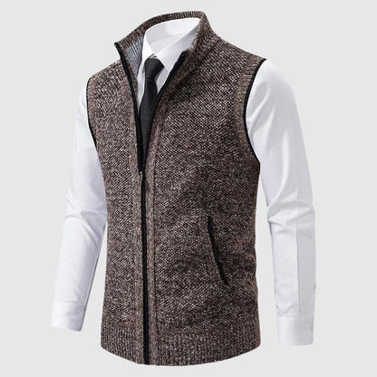 Image of Heren Sweater Vest met Volledige Rits