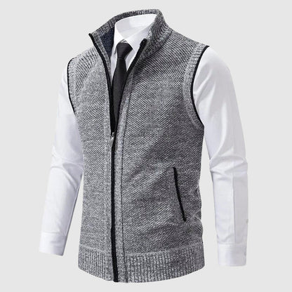 Image of Heren Sweater Vest met Volledige Rits