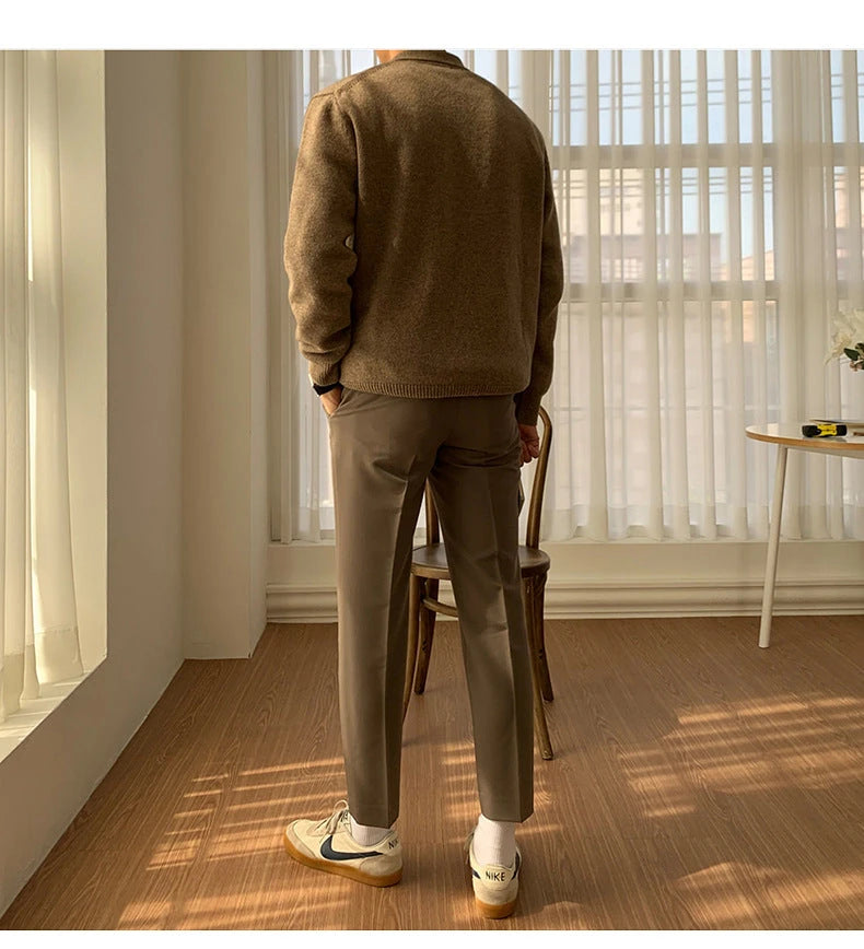 Image of Heren Trui met Knoopsluiting en Kraag