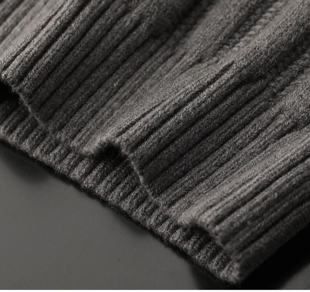 Image of Heren Trui met Kraag van Geribd Gebreid Materiaal