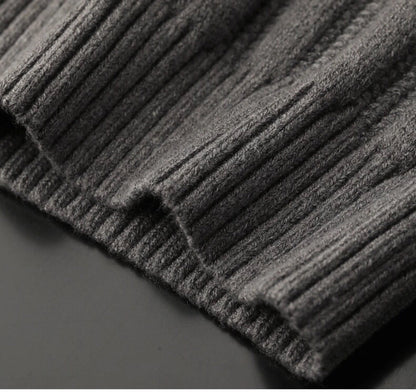 Image of Heren Trui met Kraag van Geribd Gebreid Materiaal