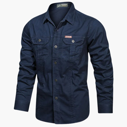 Image of Heren Utility Shirt met Lange Mouwen